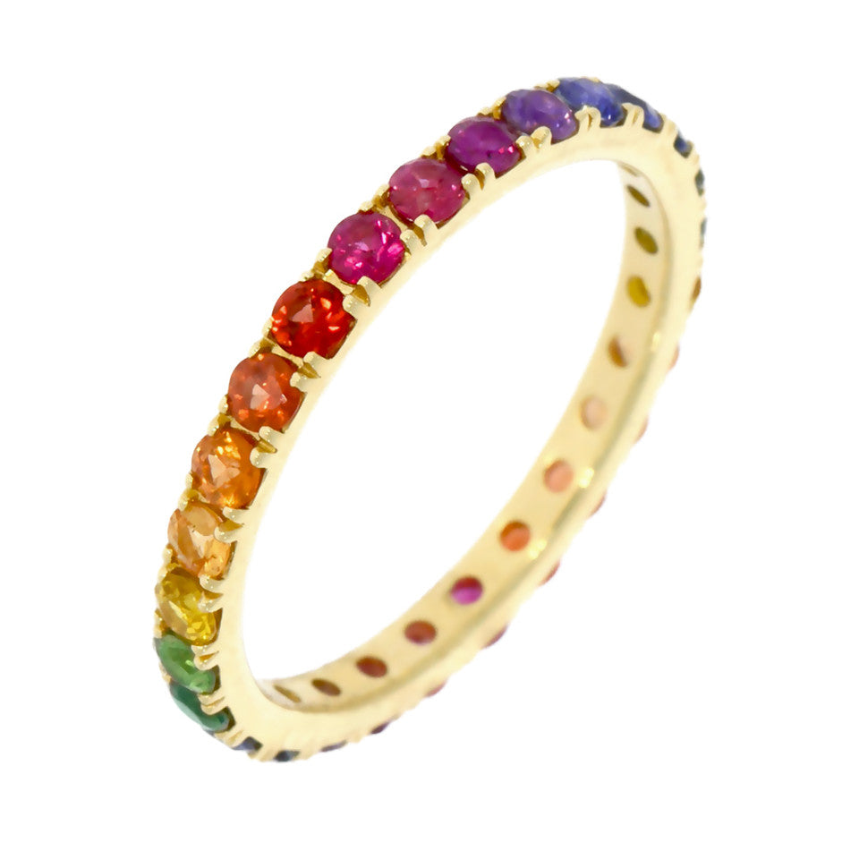Mariposa Stackable “Kaleidoscope” Colored Sapphire Bands