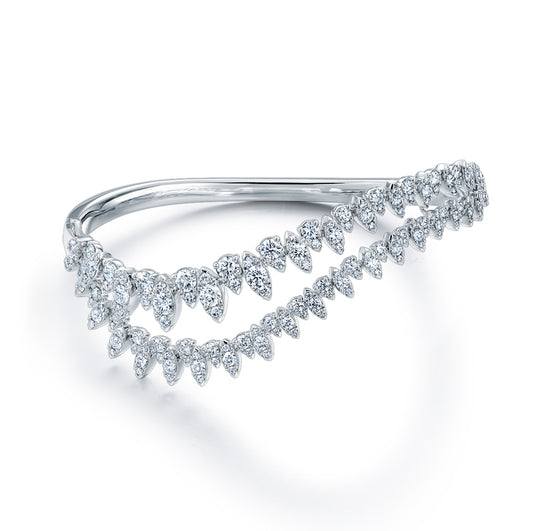 Aerial Twisted Dewdrop Bangle