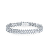 Aerial Dewdrop Double Line Bracelet