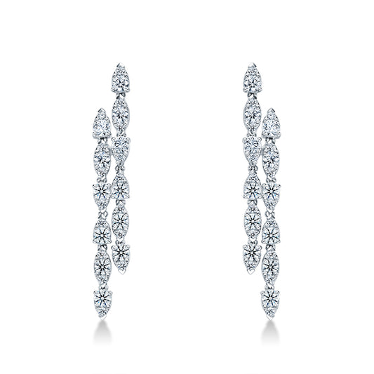 Aerial Double Dewdrop Stiletto Earrings