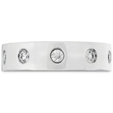 Coupled Multi Diamond Flat Burnish Band 6mm
