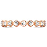 Diamond Bar Single Prong Milgrain Band