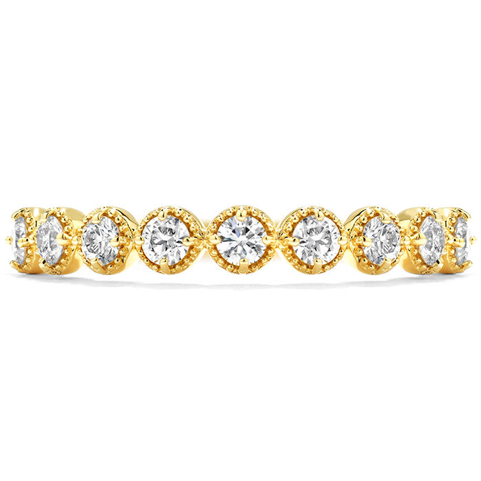 Diamond Bar Single Prong Milgrain Band