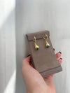 Mariposa Earth Collection "Two Peas in a Pod" 6.20ctw Cabochon Emerald Drop Earrings set in 18k Yellow Gold