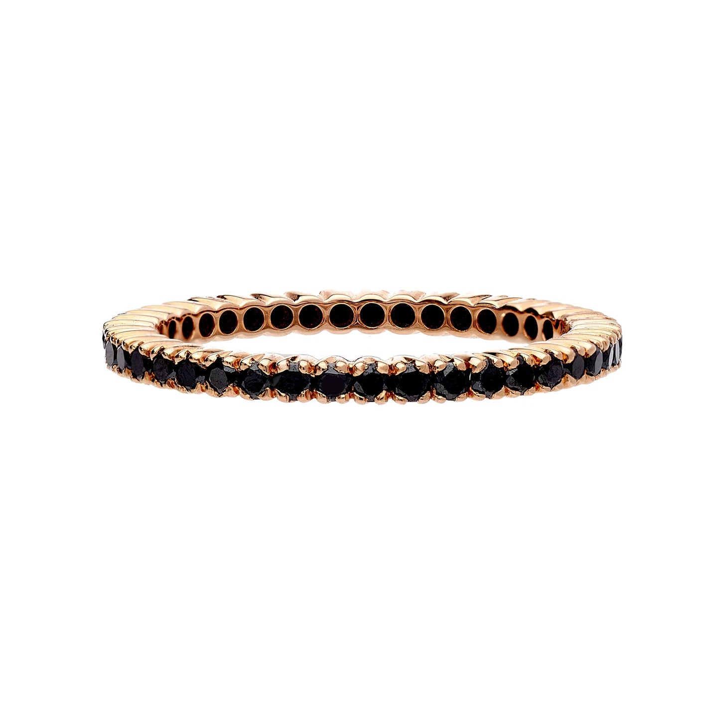 Sethi Couture Stackable Channel Black Diamond Ring
