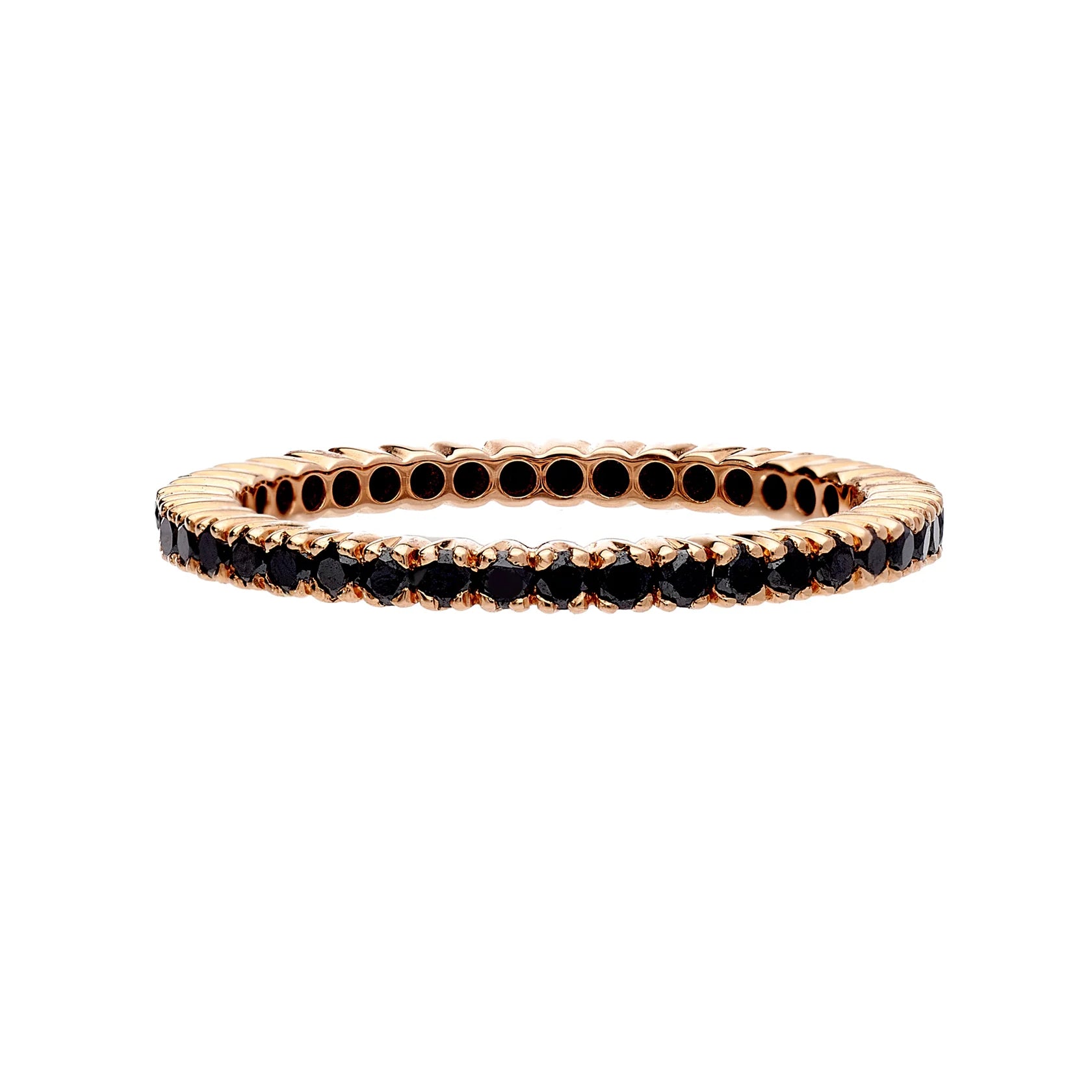 Sethi Couture Stackable Channel Black Diamond Ring