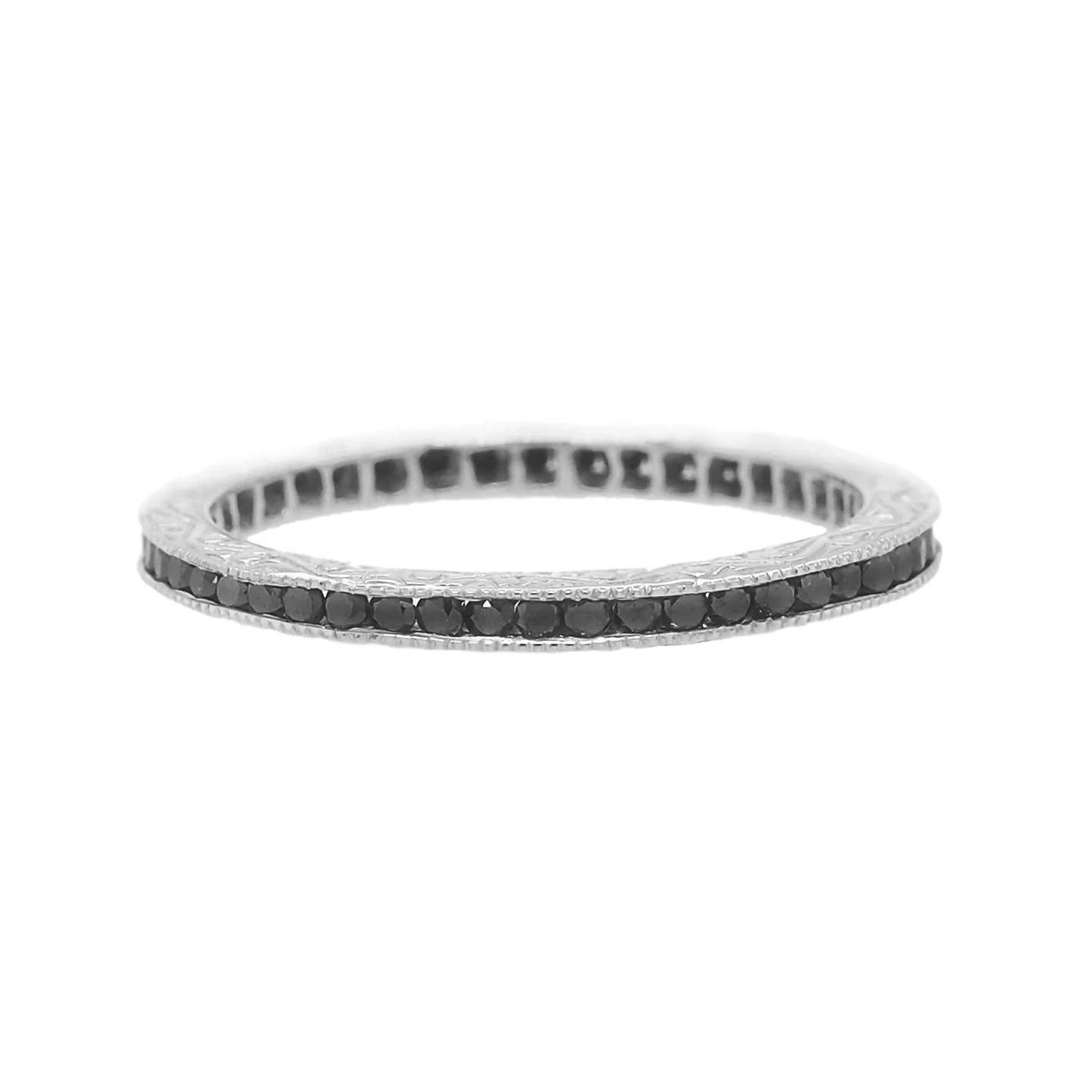 Sethi Couture Stackable Channel Black Diamond Ring