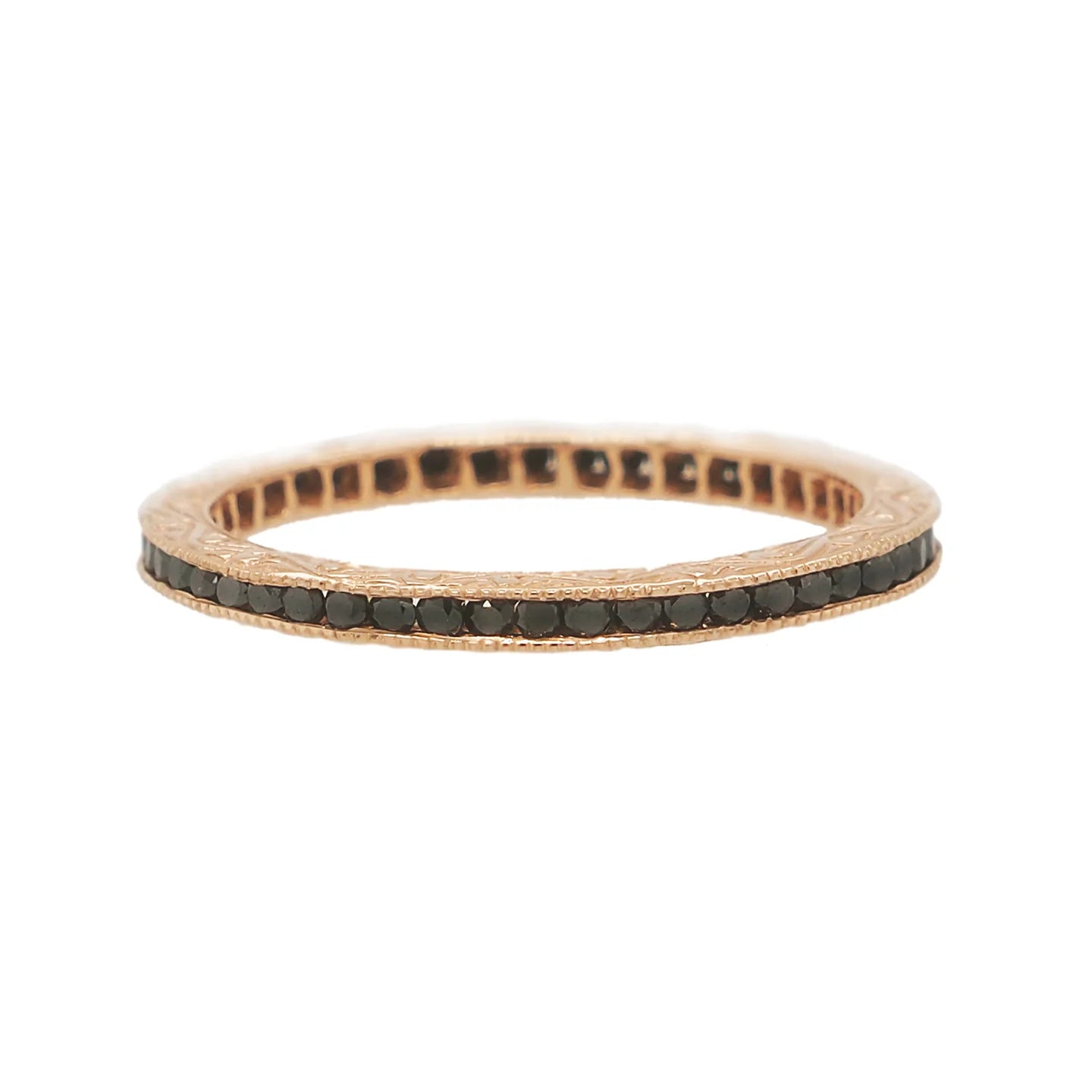 Sethi Couture Stackable Channel Black Diamond Ring