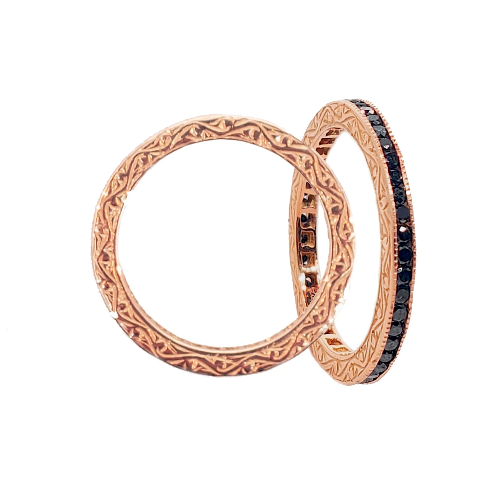 Sethi Couture Stackable Channel Black Diamond Ring