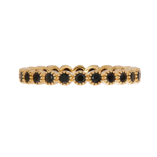 Sethi Couture Stackable Bezel Black Diamond Ring