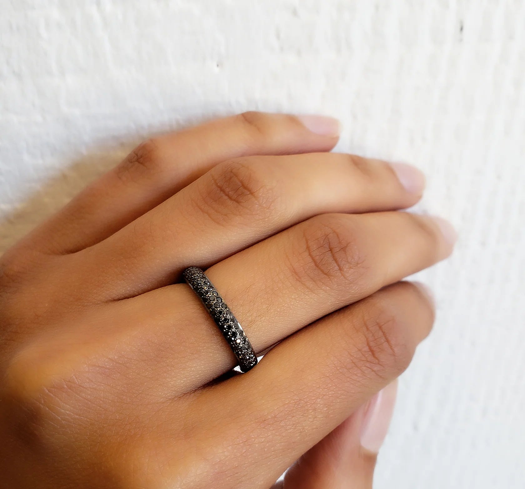 Sethi Couture Stackable Tire Black Diamond Ring