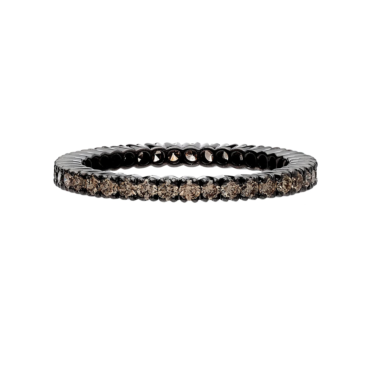 Sethi Couture Stackable Prong Champagne Diamond Ring