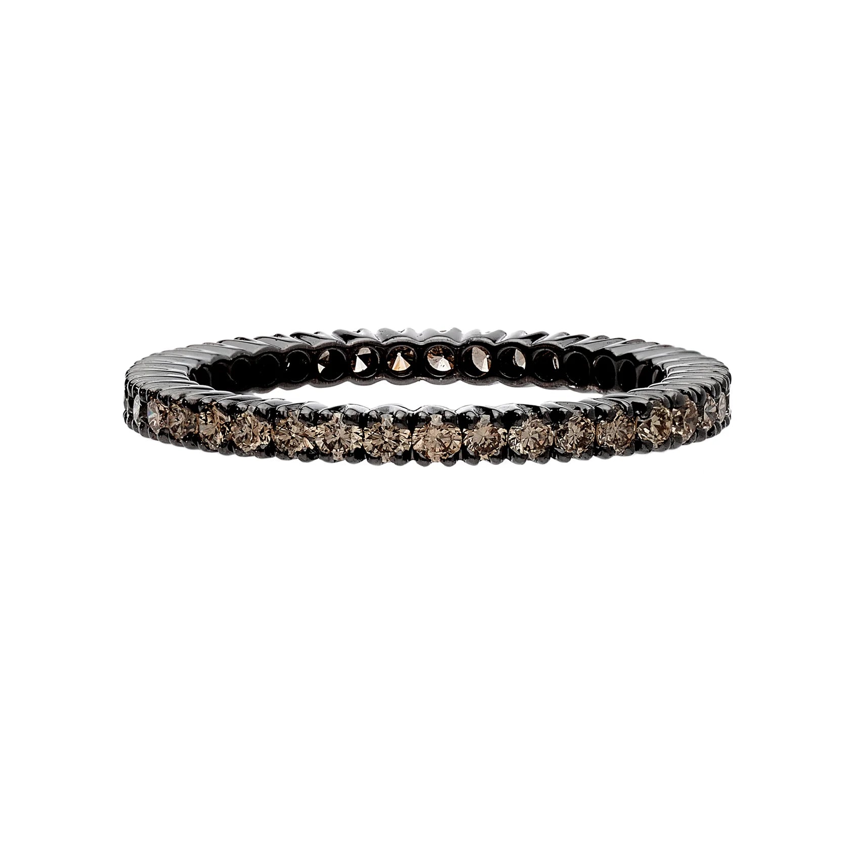Sethi Couture Stackable Prong Champagne Diamond Ring