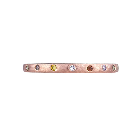 Sethi Couture Stackable Dunes Narrow Multi-Color Diamond Band