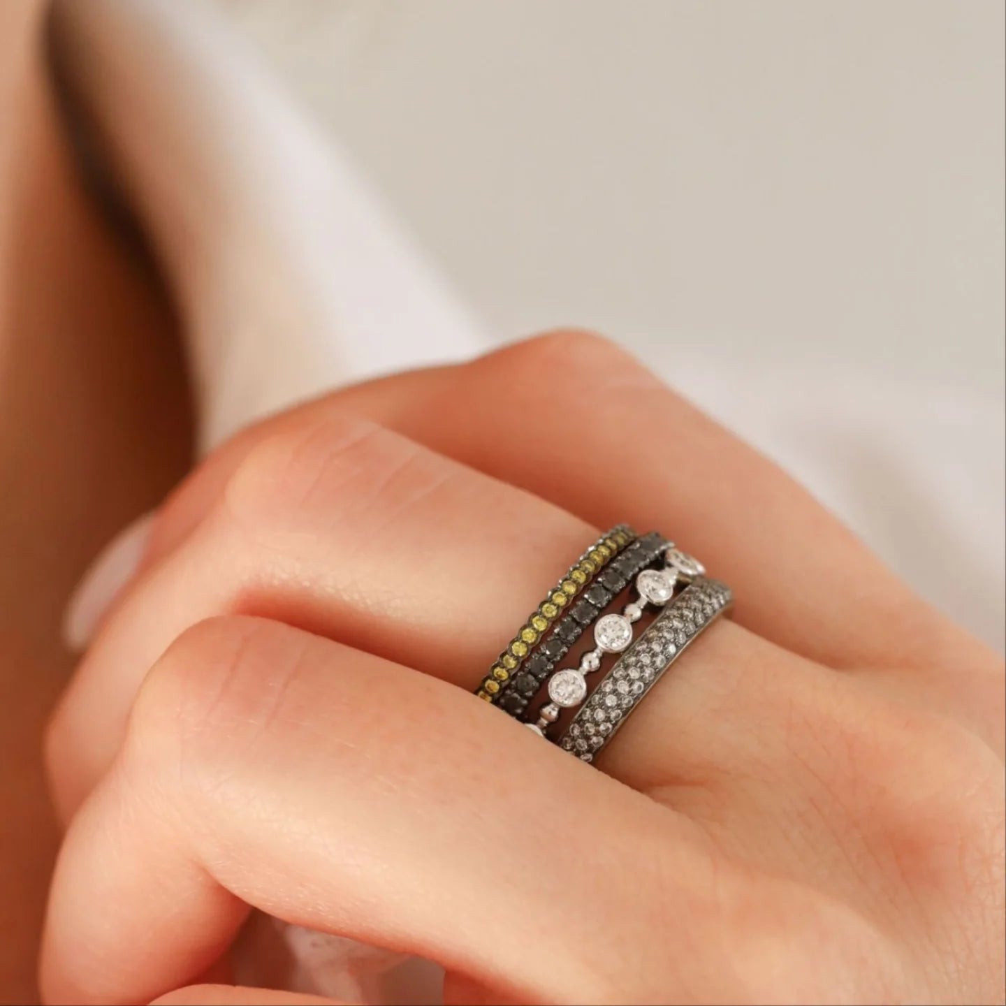 Sethi Couture Stackable Diamond Pave Tire Ring