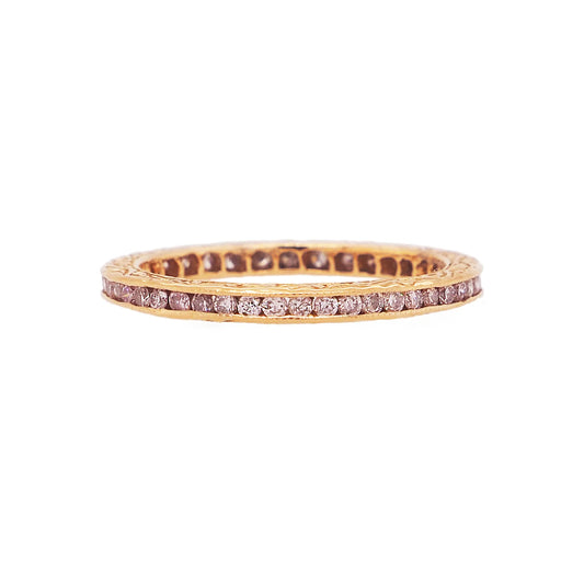 Sethi Couture Stackable Channel Pink Diamond Ring