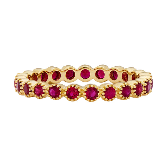 Sethi Couture Stackable Bezel Ruby Ring