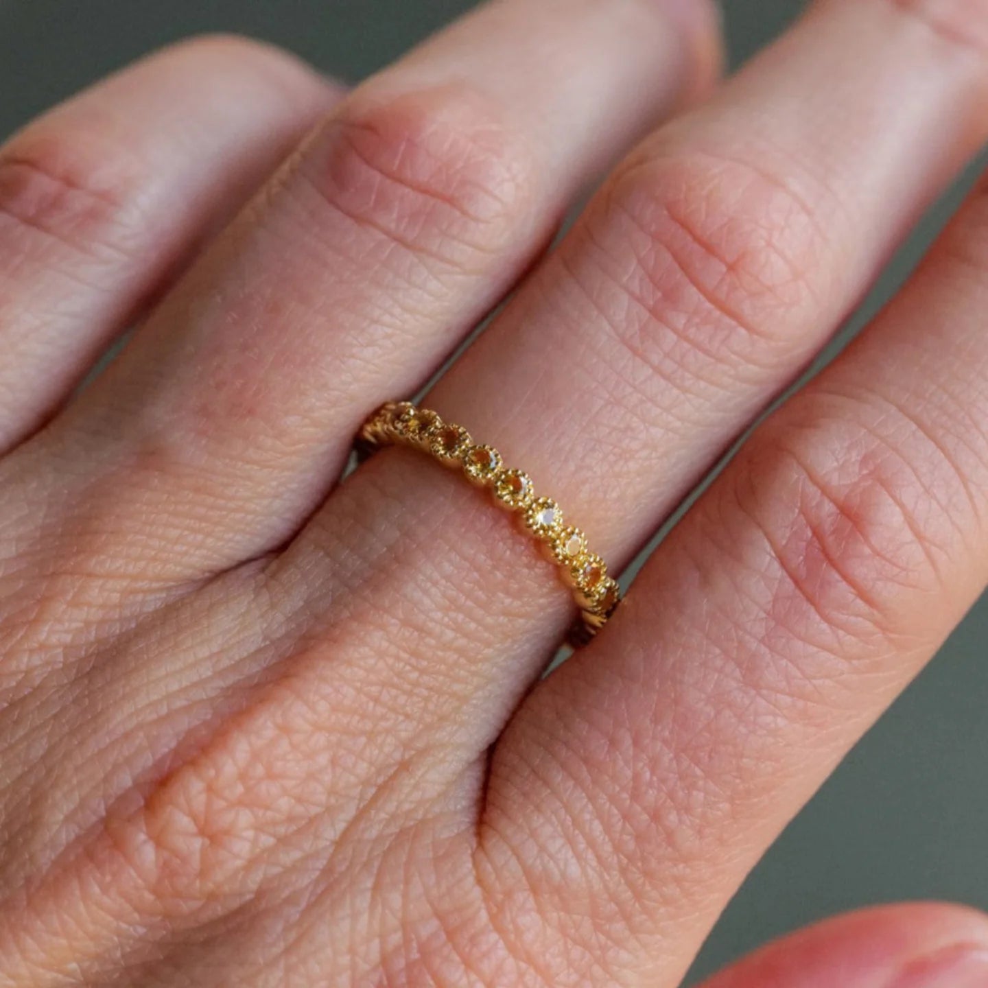 Sethi Couture Stackable Sapphire Bezel Band