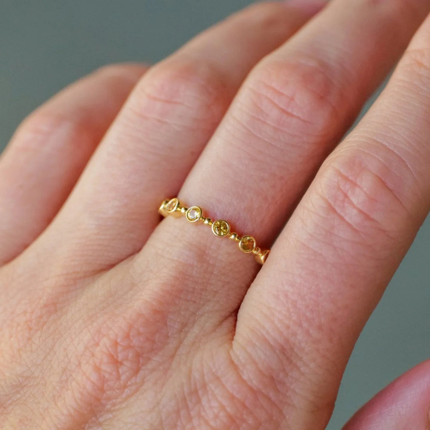 Sethi Couture Stackable Petit Bubble Sapphire Band