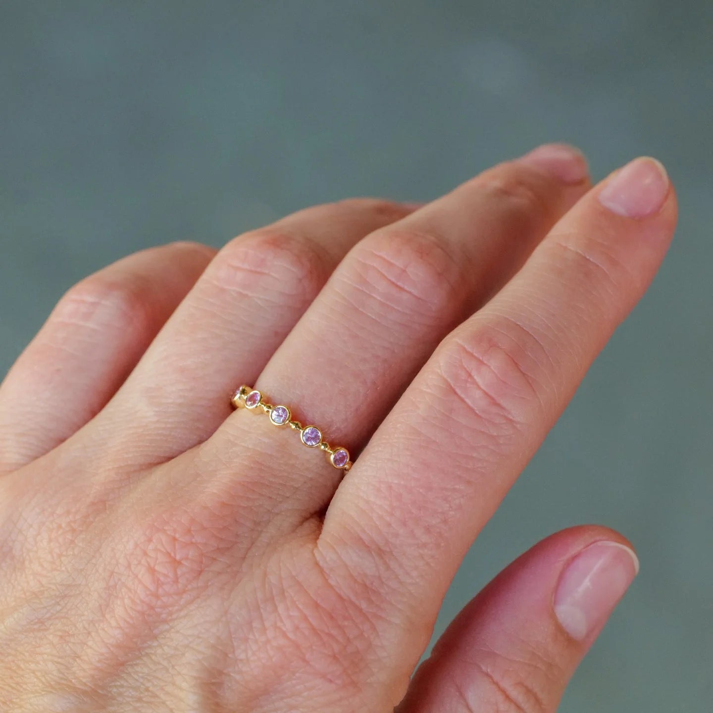 Sethi Couture Stackable Petit Bubble Sapphire Band