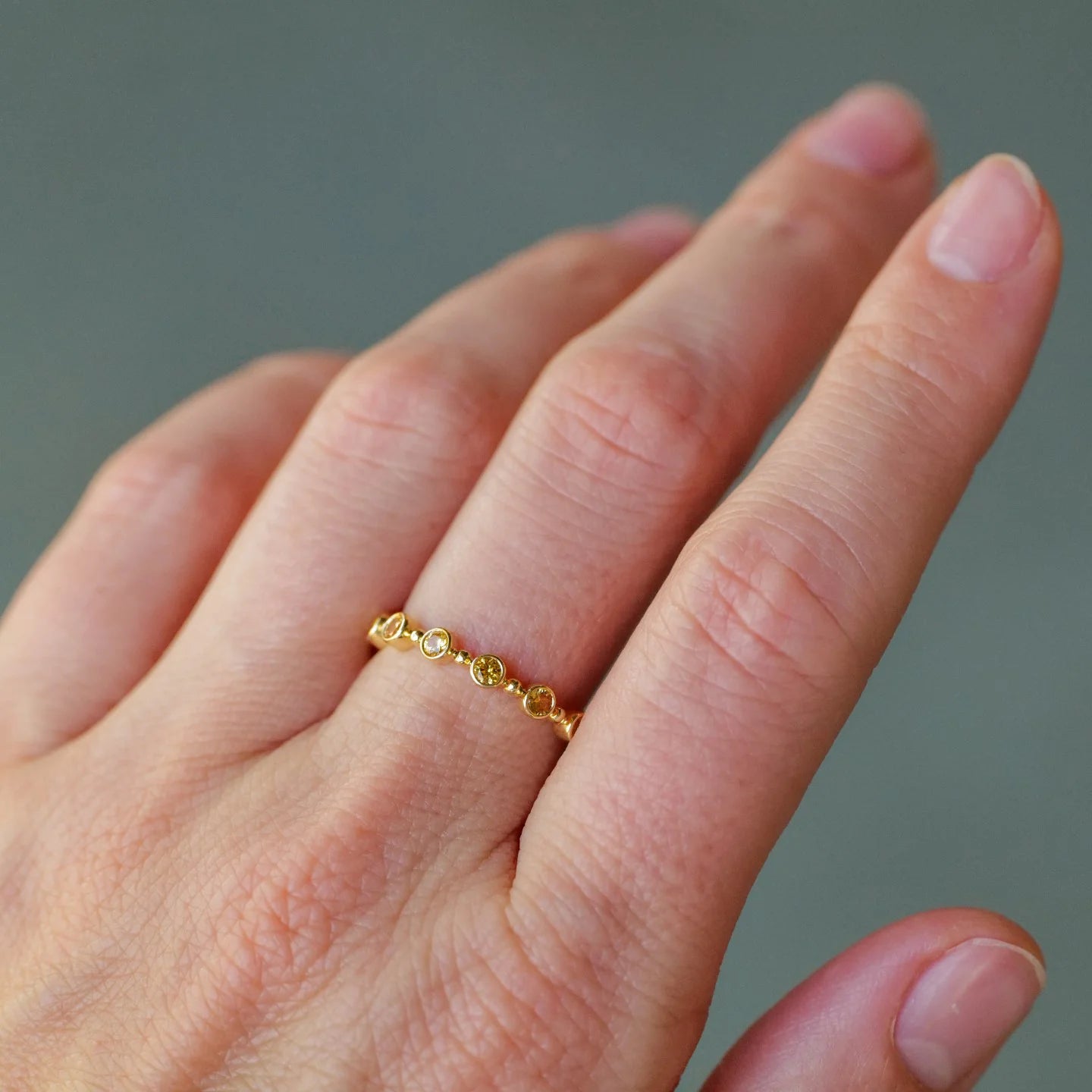 Sethi Couture Stackable Petit Bubble Sapphire Band