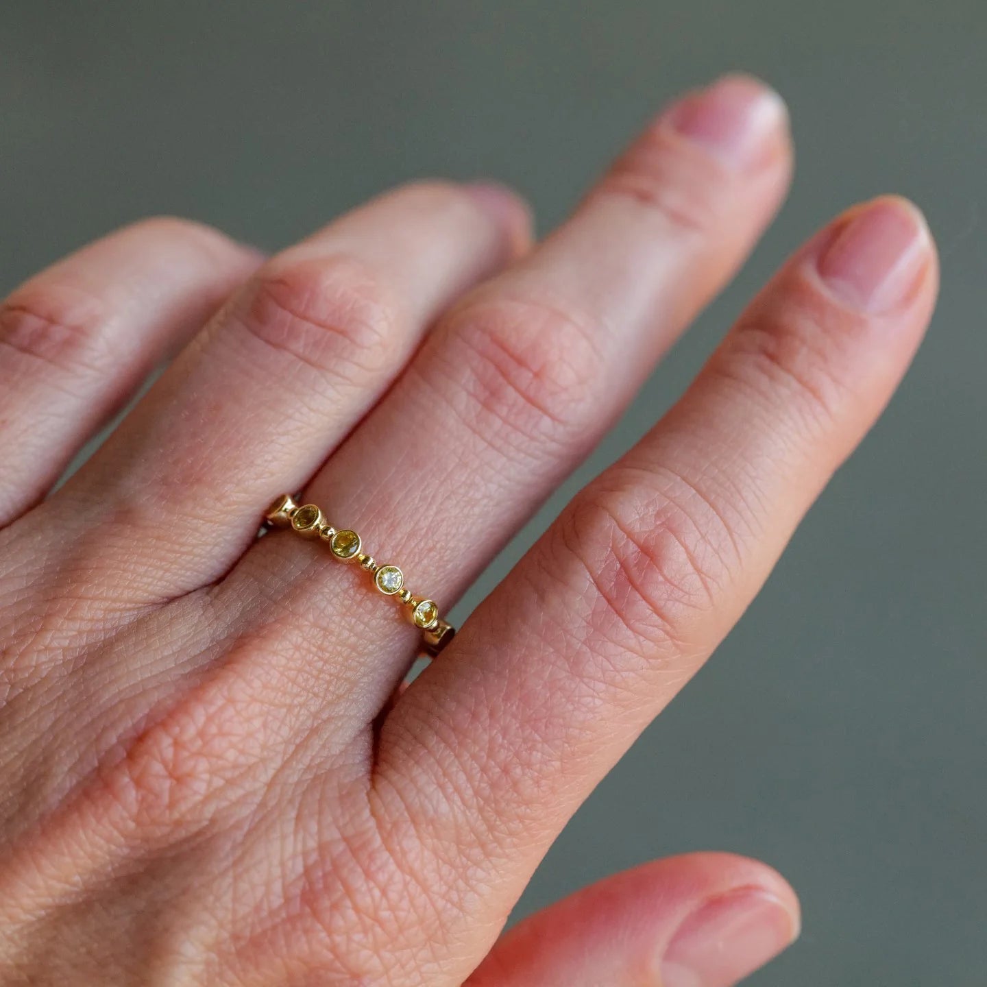 Sethi Couture Stackable Petit Bubble Sapphire Band
