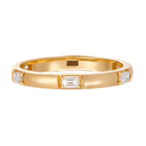 Sethi Couture Stackable Luna Baguette White Diamond Band