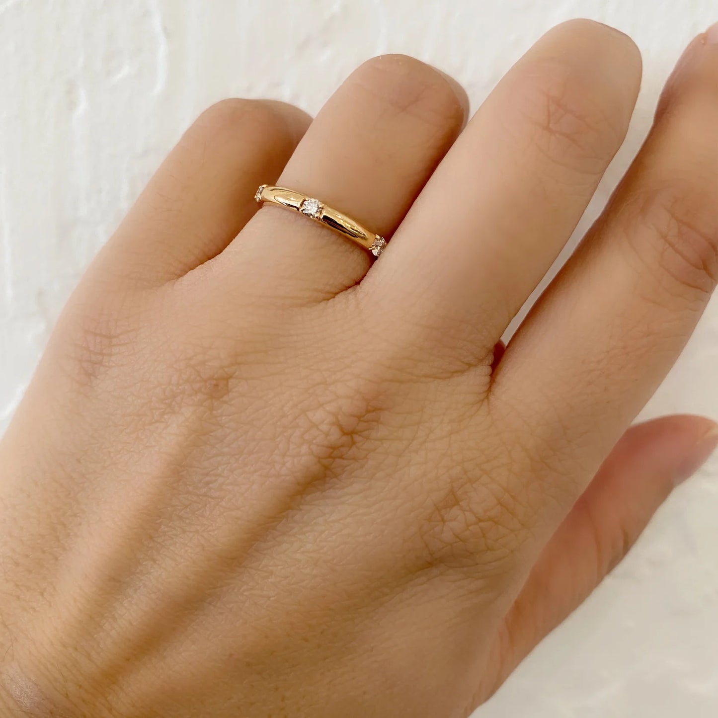 Sethi Couture Stackable Luna White Diamond Ring