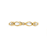 Sethi Couture Stackable Fine Vine White Diamond Band
