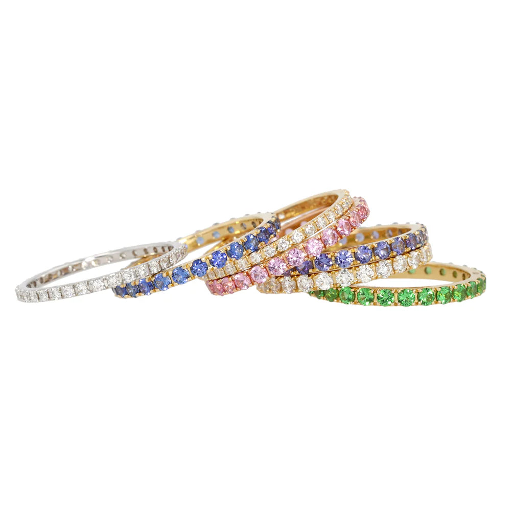 Mariposa Stackable “Kaleidoscope” Colored Sapphire Bands