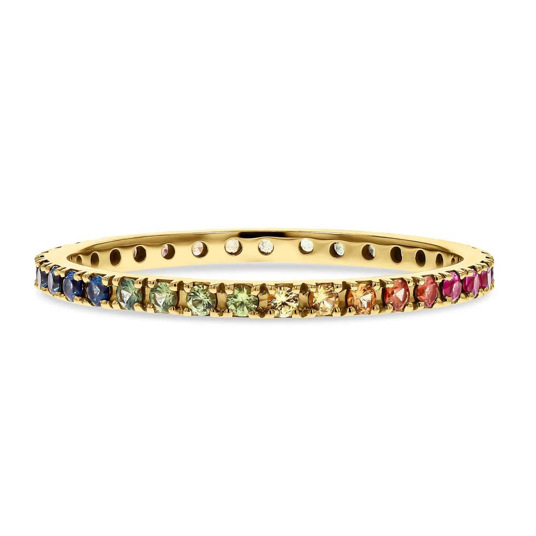 Mariposa Stackable “Kaleidoscope” Colored Sapphire Bands