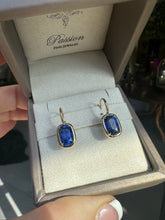 Mariposa Earth Deep Ocean 5.95ctw Sapphire Hoop Earrings in 18k YG