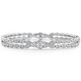 Lorelei Floral Dia Double Twist Bangle