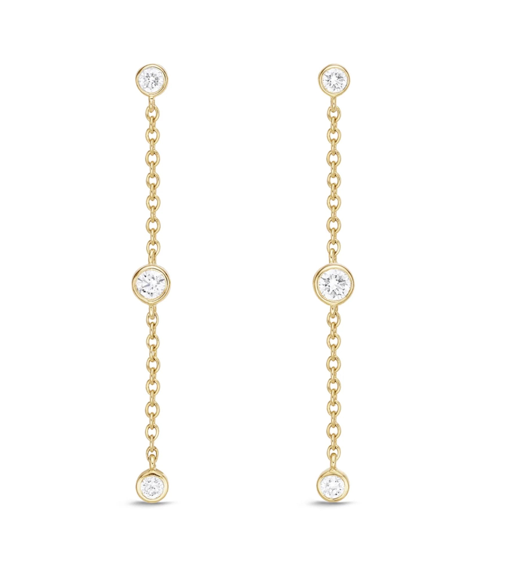 Mariposa Celestial Orbital Diamond .27ctw Drop earrings in 18K