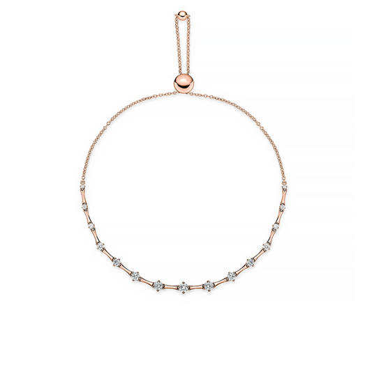 Mariposa Shooting Star .60ctw Diamond Bolo Bracelet in 18k Rose Gold