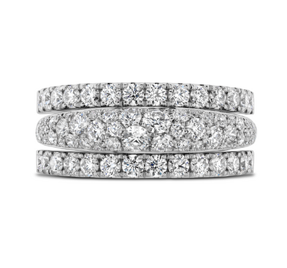 Grace Triple Row Small Domed Ring