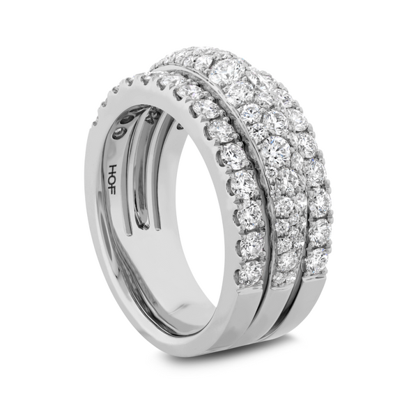 Grace Triple Row Small Domed Ring