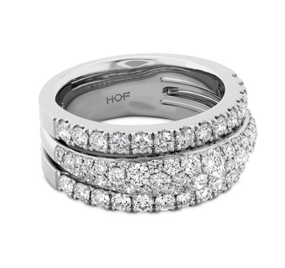 Grace Triple Row Small Domed Ring