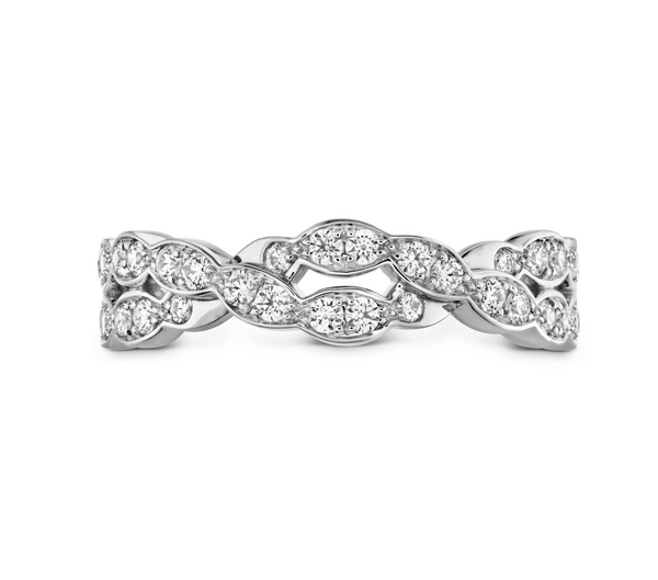 Lorelei Floral Diamond Double Twist Band