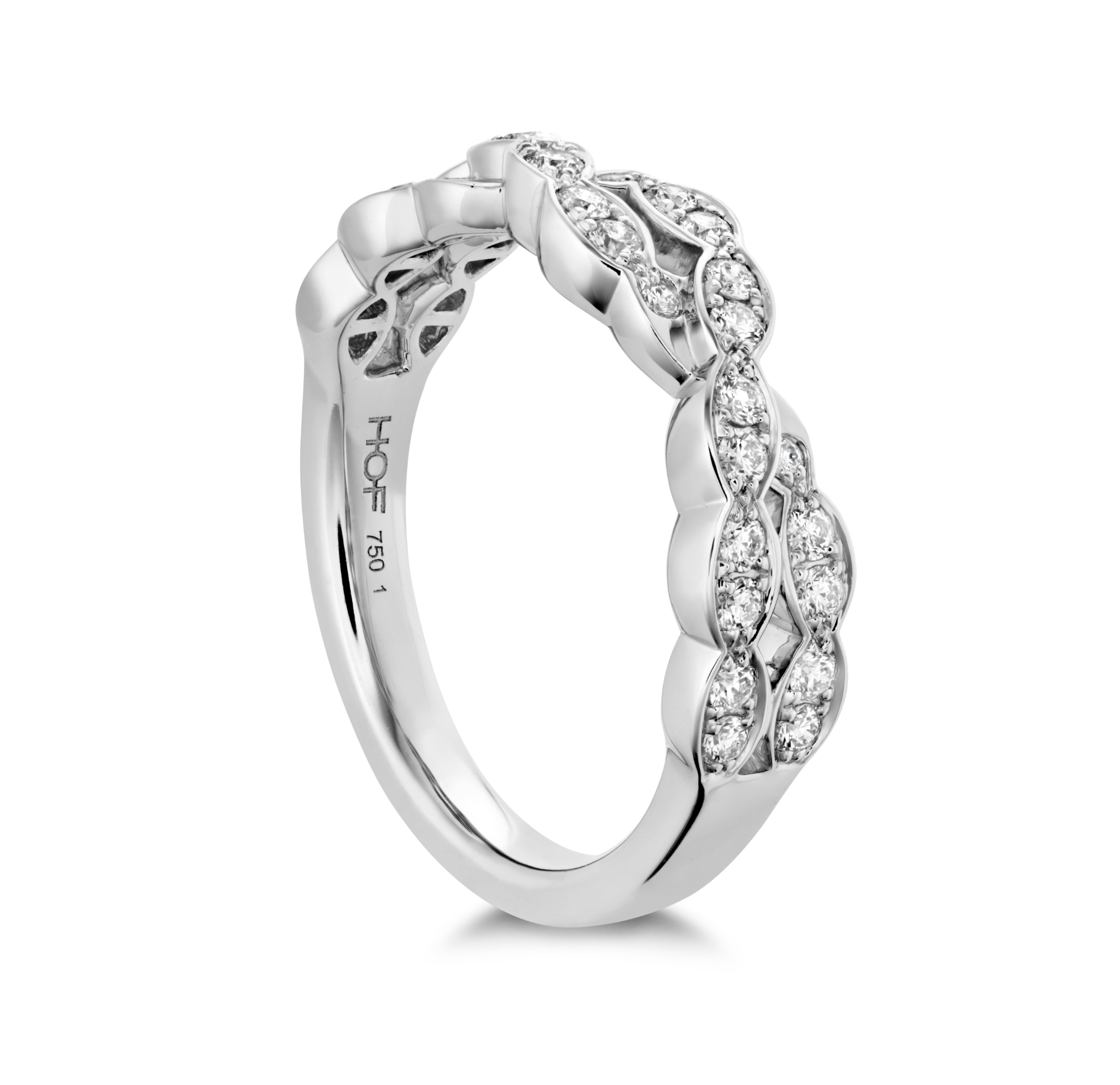 Lorelei Floral Diamond Double Twist Band