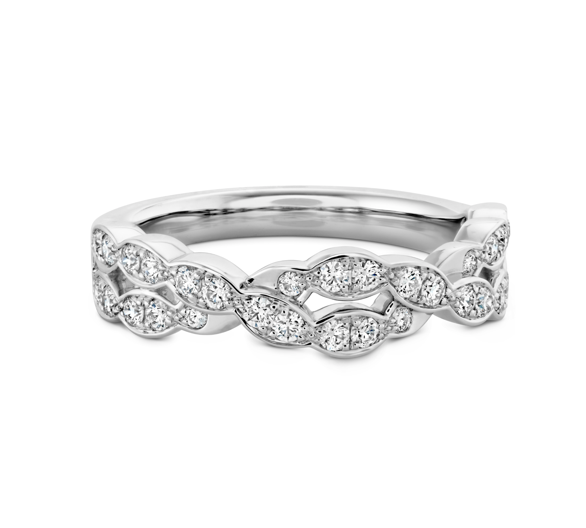 Lorelei Floral Diamond Double Twist Band