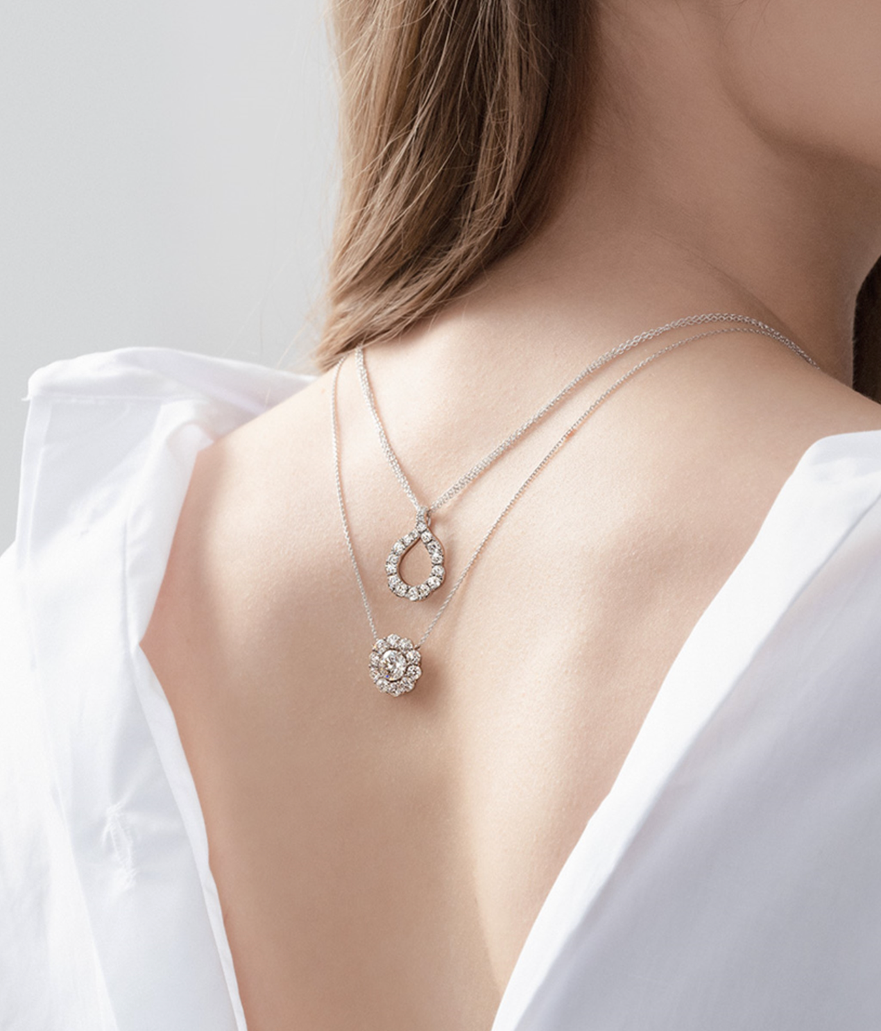 Lorelei Crescent Diamond Pendant