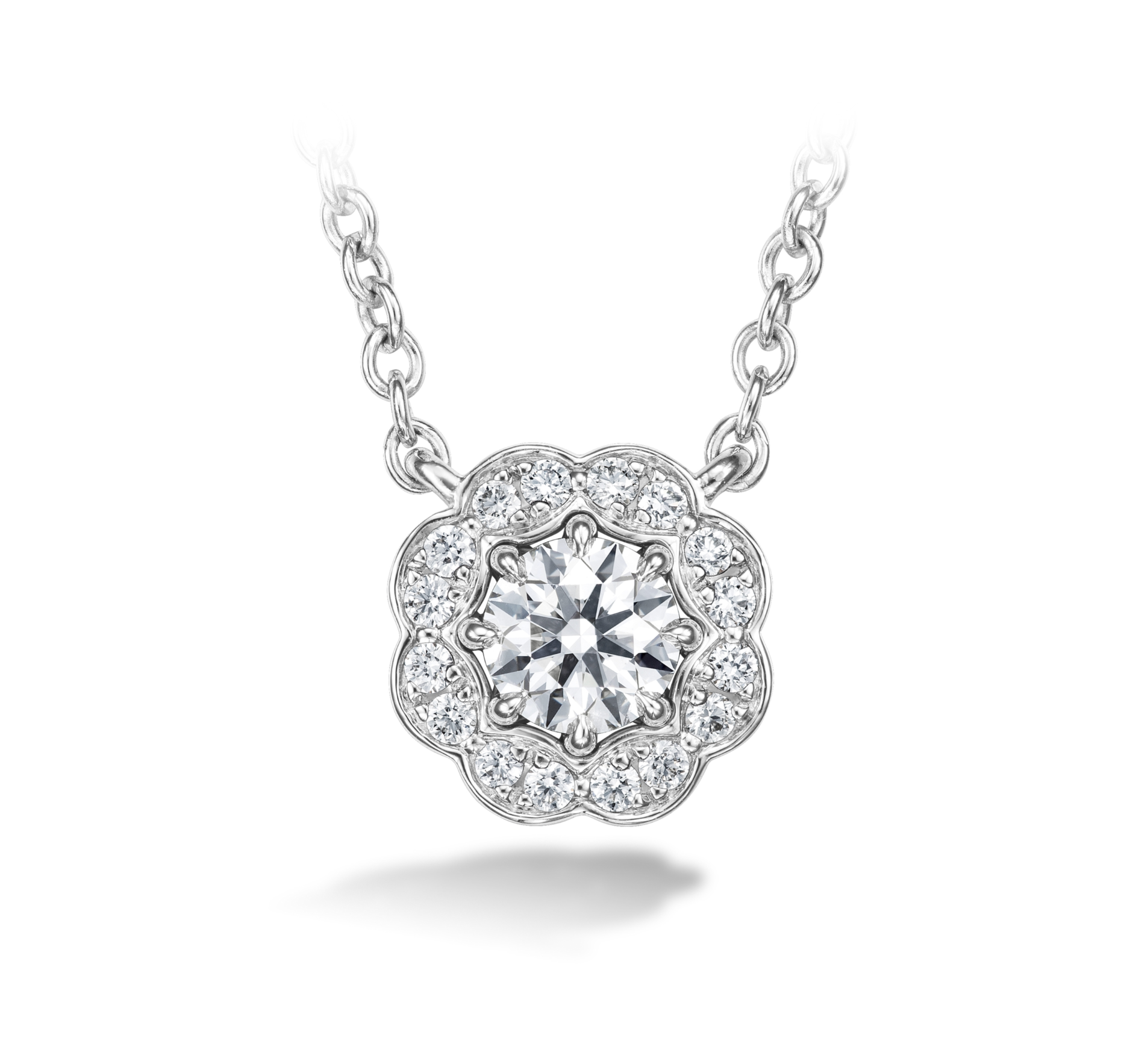 Lorelei Diamond Halo Pendant