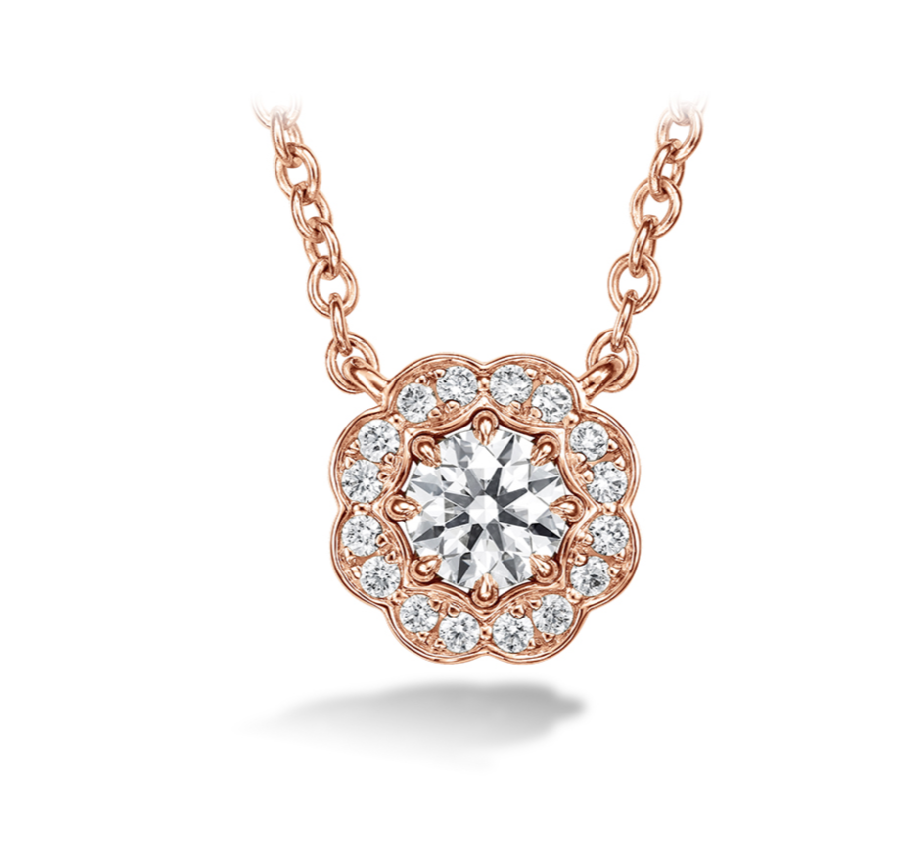 Lorelei Diamond Halo Pendant