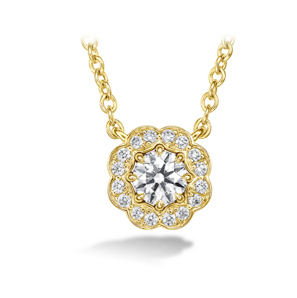 Lorelei Diamond Halo Pendant