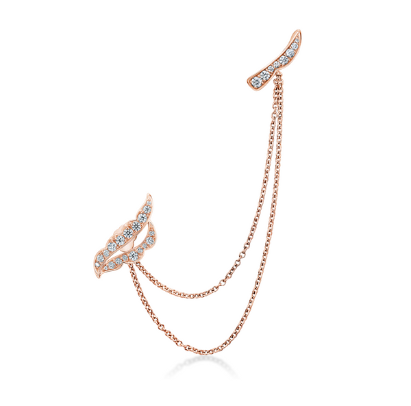 Lorelei Double Link Ribbon Ear Cuff