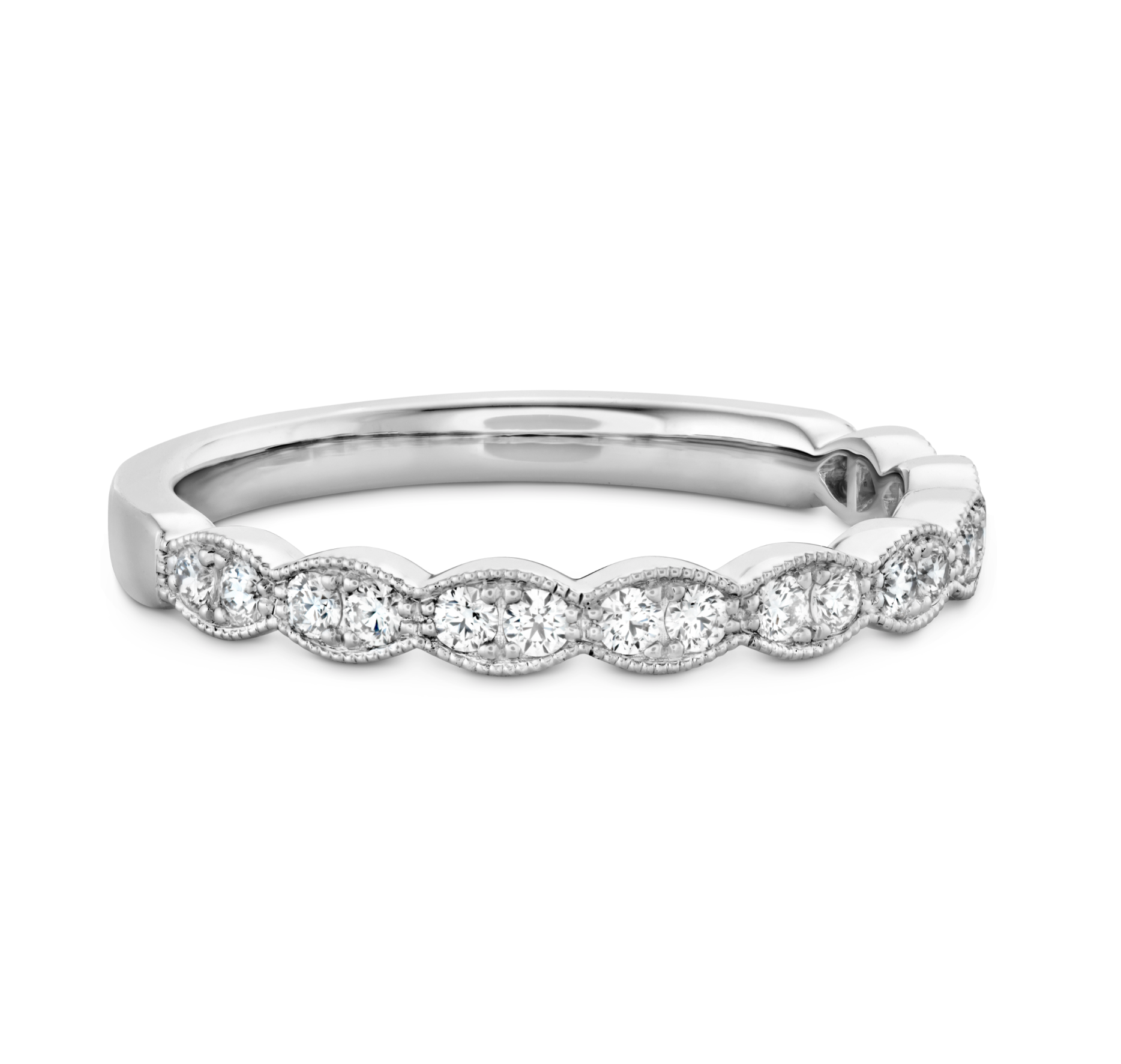 Lorelei Floral Milgrain Diamond Band