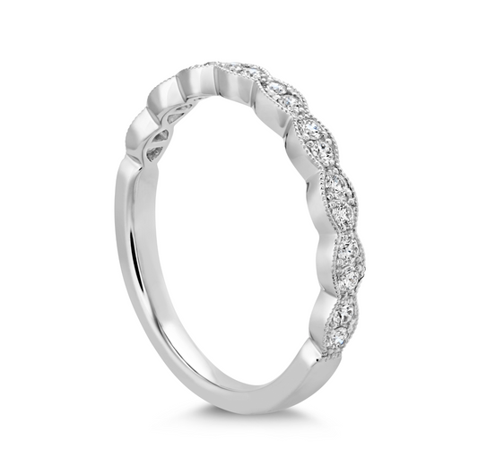 Lorelei Floral Milgrain Diamond Band