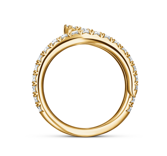 Vela Double Row Pave Ring