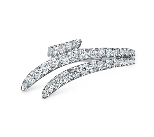 Vela Triple Row Pave Ring